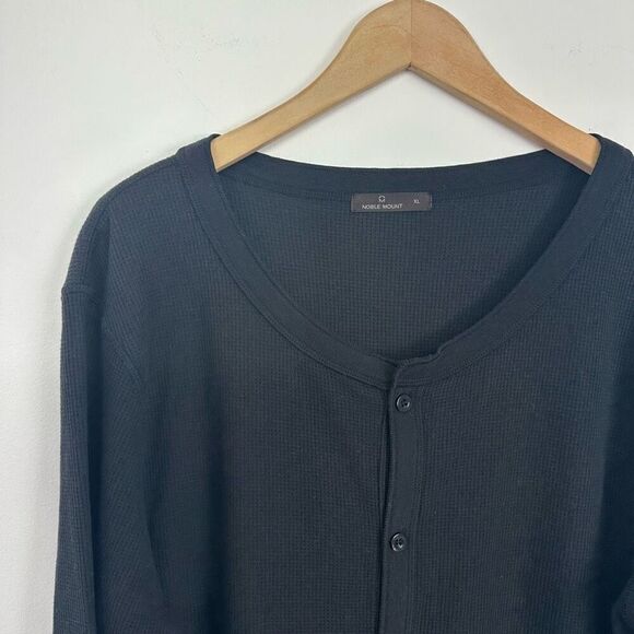 Noble Mount Men’s Black Waffle Knit Thermal Union Suit - Picture 5 of 10